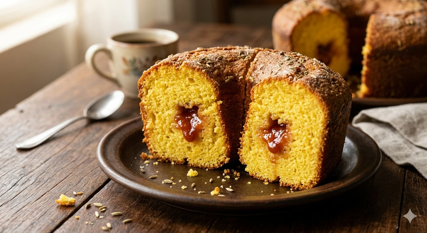 Receita de Bolo de Fubá com Goiabada Cascão