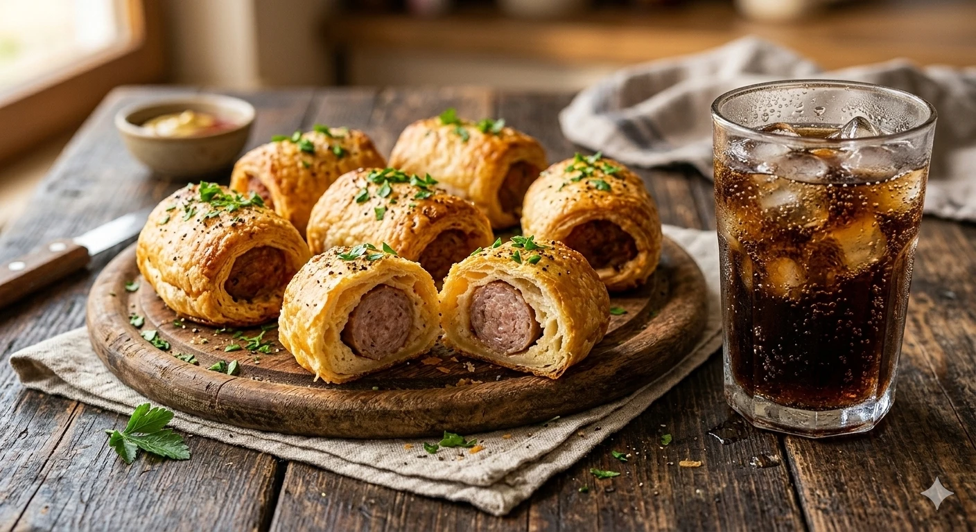 Receita de Enroladinho de Salsicha na Air Fryer