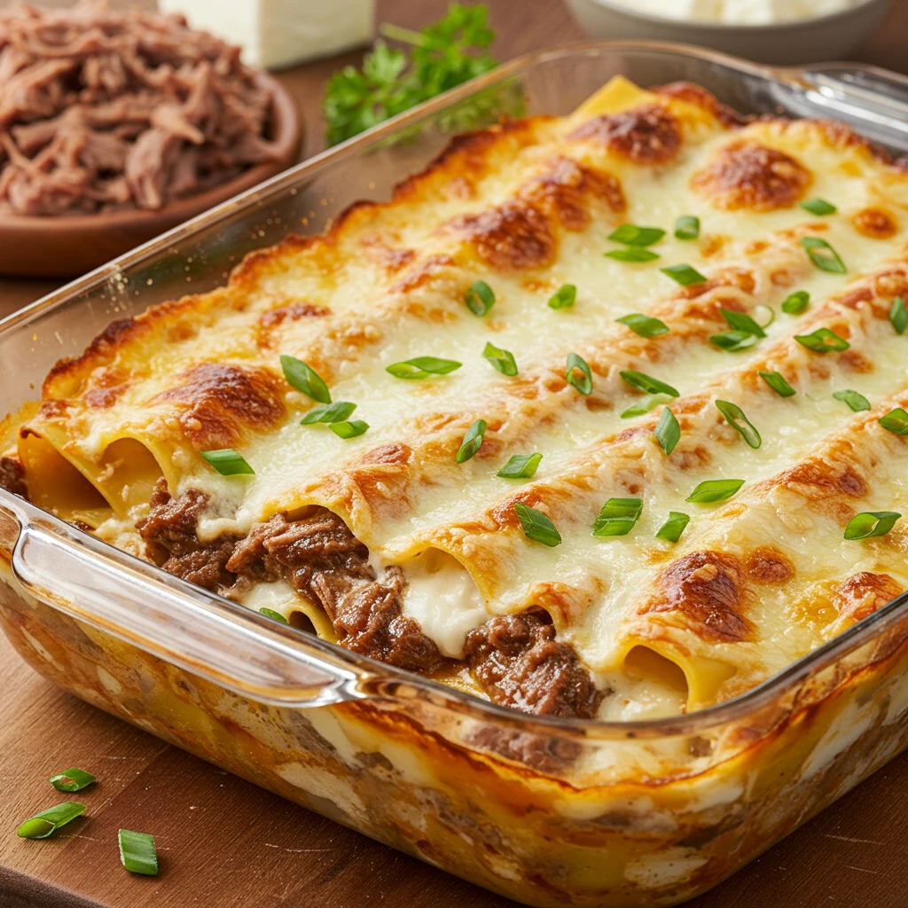 Lasanha de Carne Seca com Cream Cheese