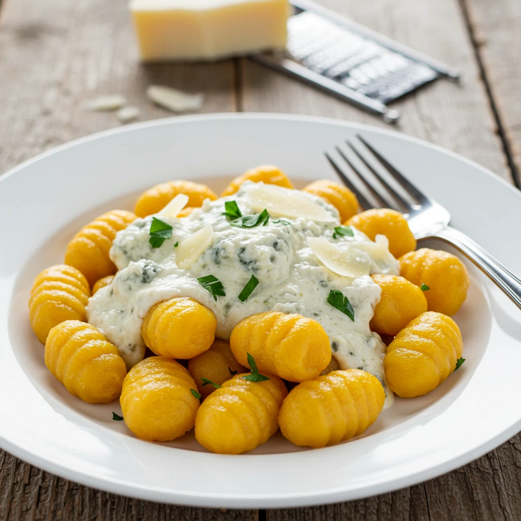 Nhoque de Batata-Doce com Molho de Gorgonzola