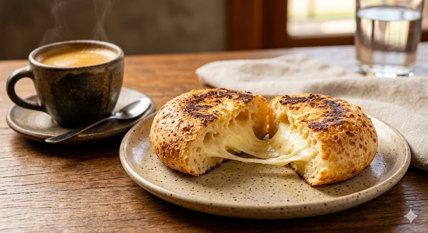 Receita de Pão de Queijo de Frigideira Rápido