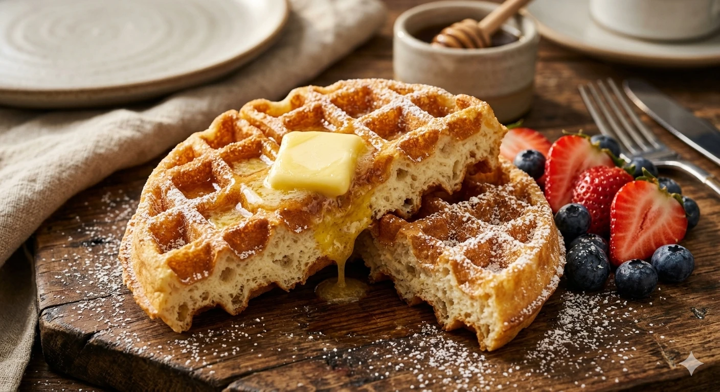 Receita de Waffle Belga Crocante
